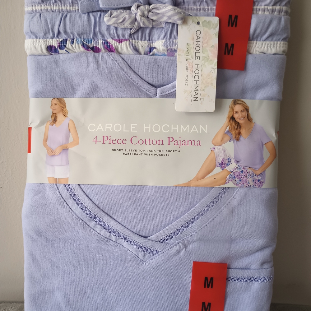 Midnight by Carole Hochman Women's Lavender Cotton Pajama Set